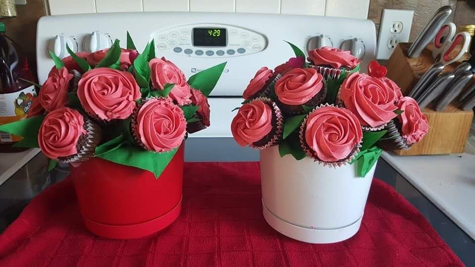 flower pot cupcakes made by Nan's Nummies