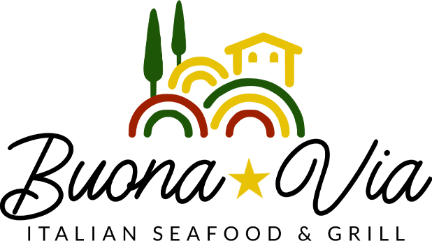A green, yellow, and red logo with a black background.