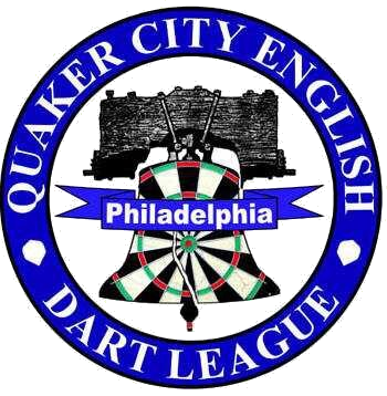 Quaker city english dart league logo.