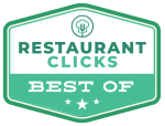 Restaurant clicks best of badge.