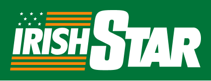 The irish star logo on a green background.