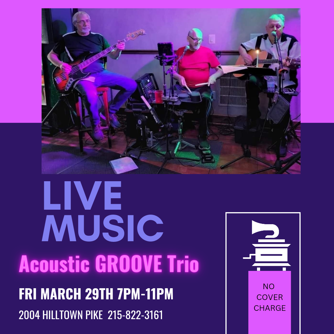 Live music acoustic groove trio.