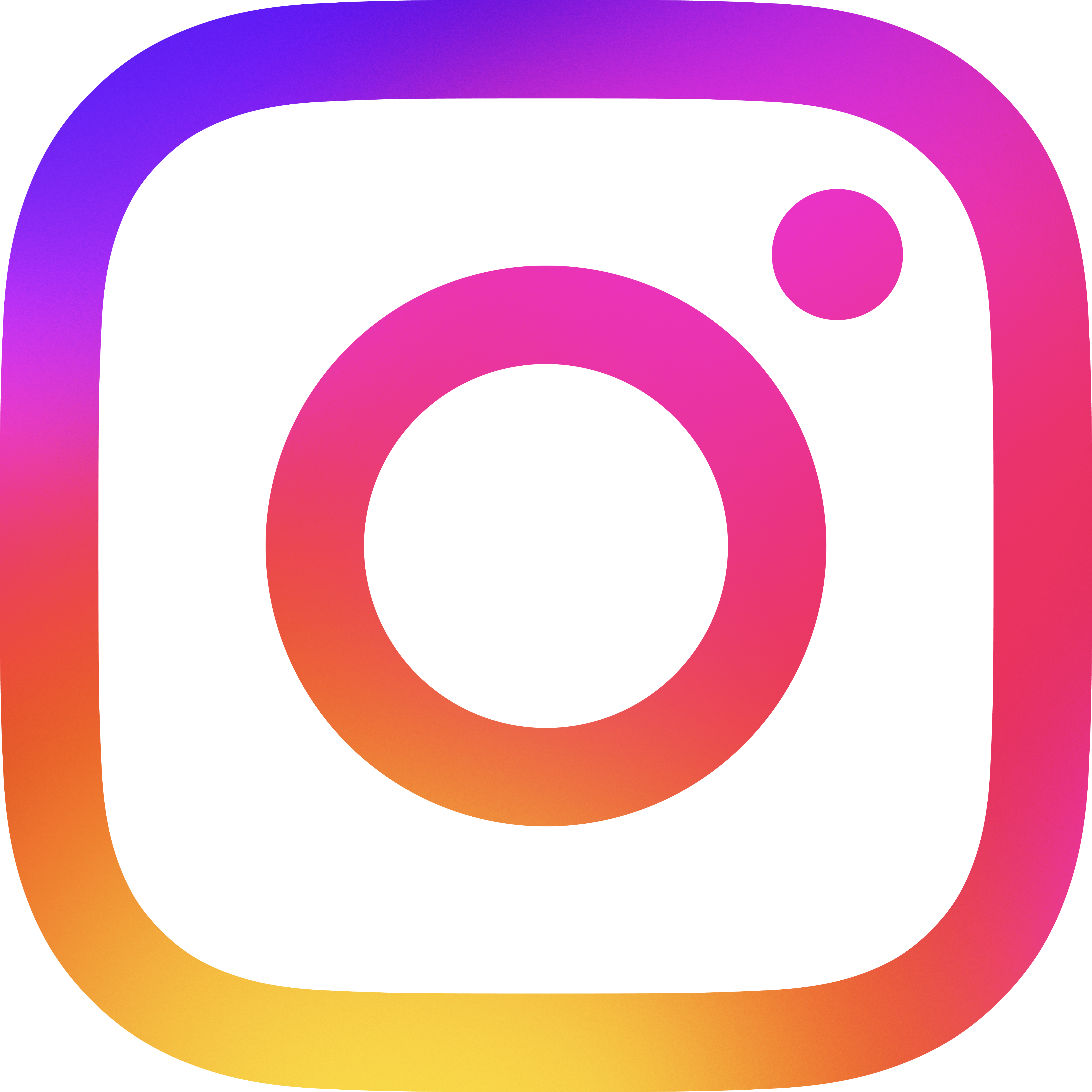 Instagram logo featuring a camera icon with a gradient of pink, purple, orange, and yellow.