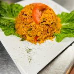 Plato de arroz con pollo