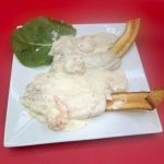 plato de filete con camarones en salsa