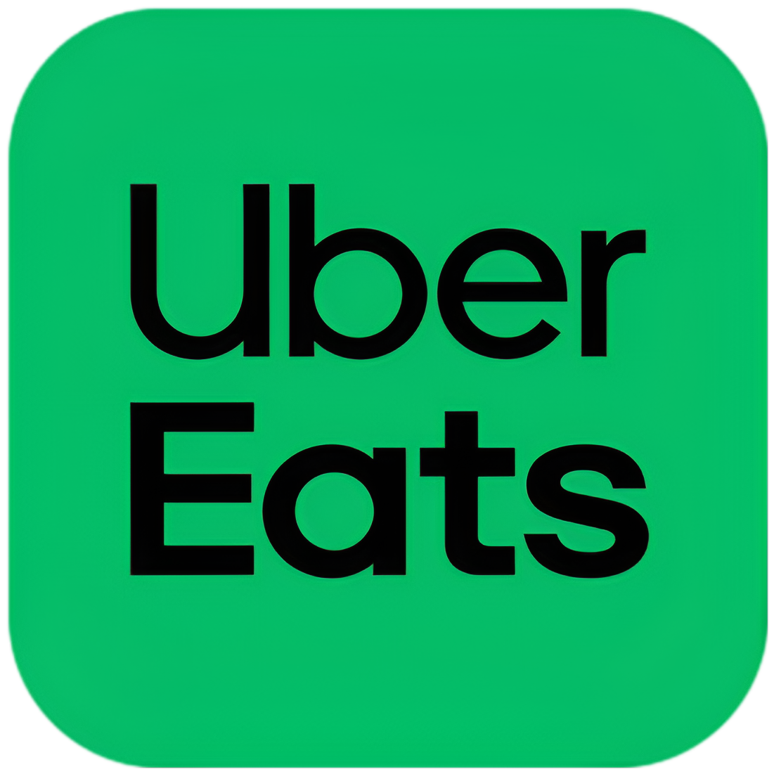 Uber Eats Logo With Bold Black Text On A Green Square Background.